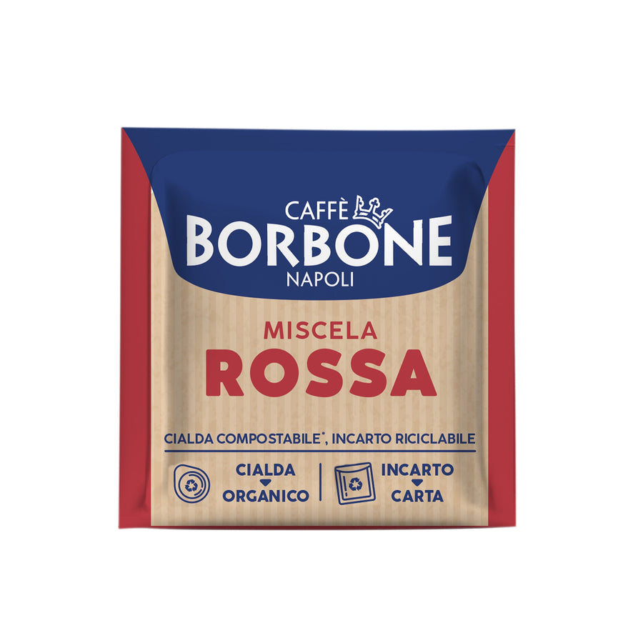 Busta singola Caffè Borbone Miscela Rossa, cialda ESE 44 mm in carta
